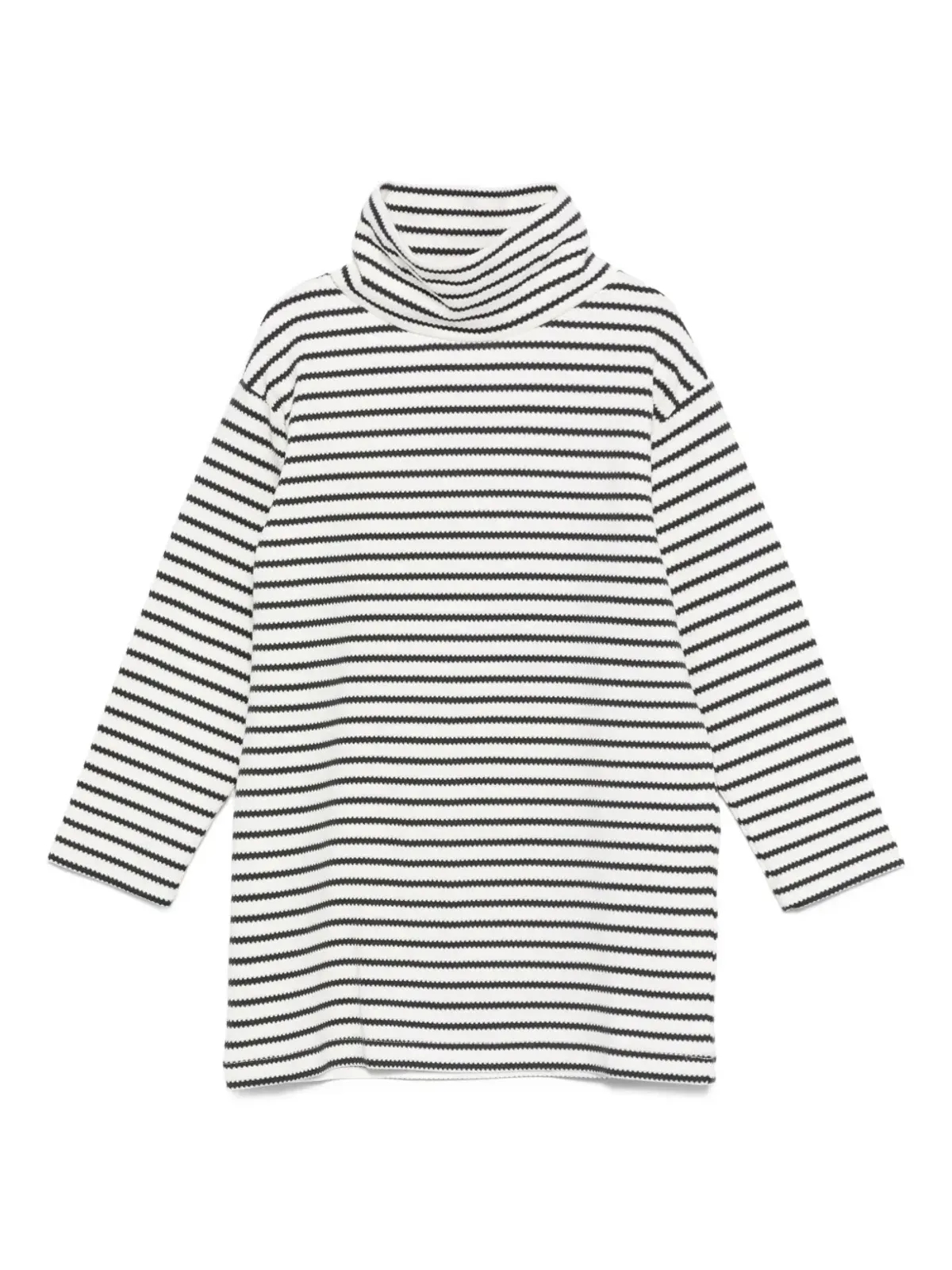 Douuod Kids ストライプ柄タートルネックドレス - 画像1