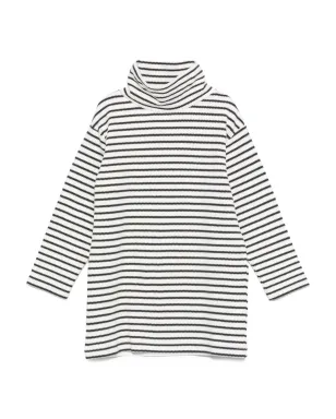 Douuod Kids ストライプ柄タートルネックドレス - サムネイル1