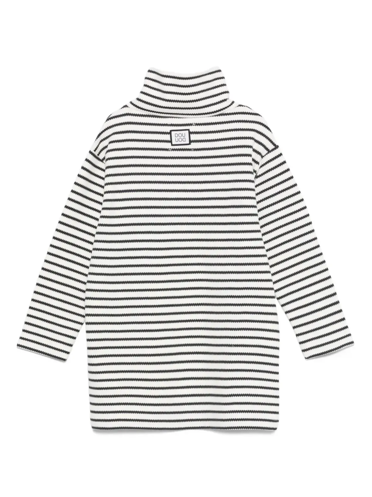 Douuod Kids ストライプ柄タートルネックドレス - 画像2