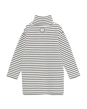 Douuod Kids ストライプ柄タートルネックドレス - サムネイル2