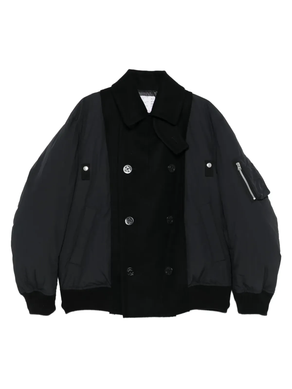 sacai ダブルブレスト ウールジャケット - 画像1