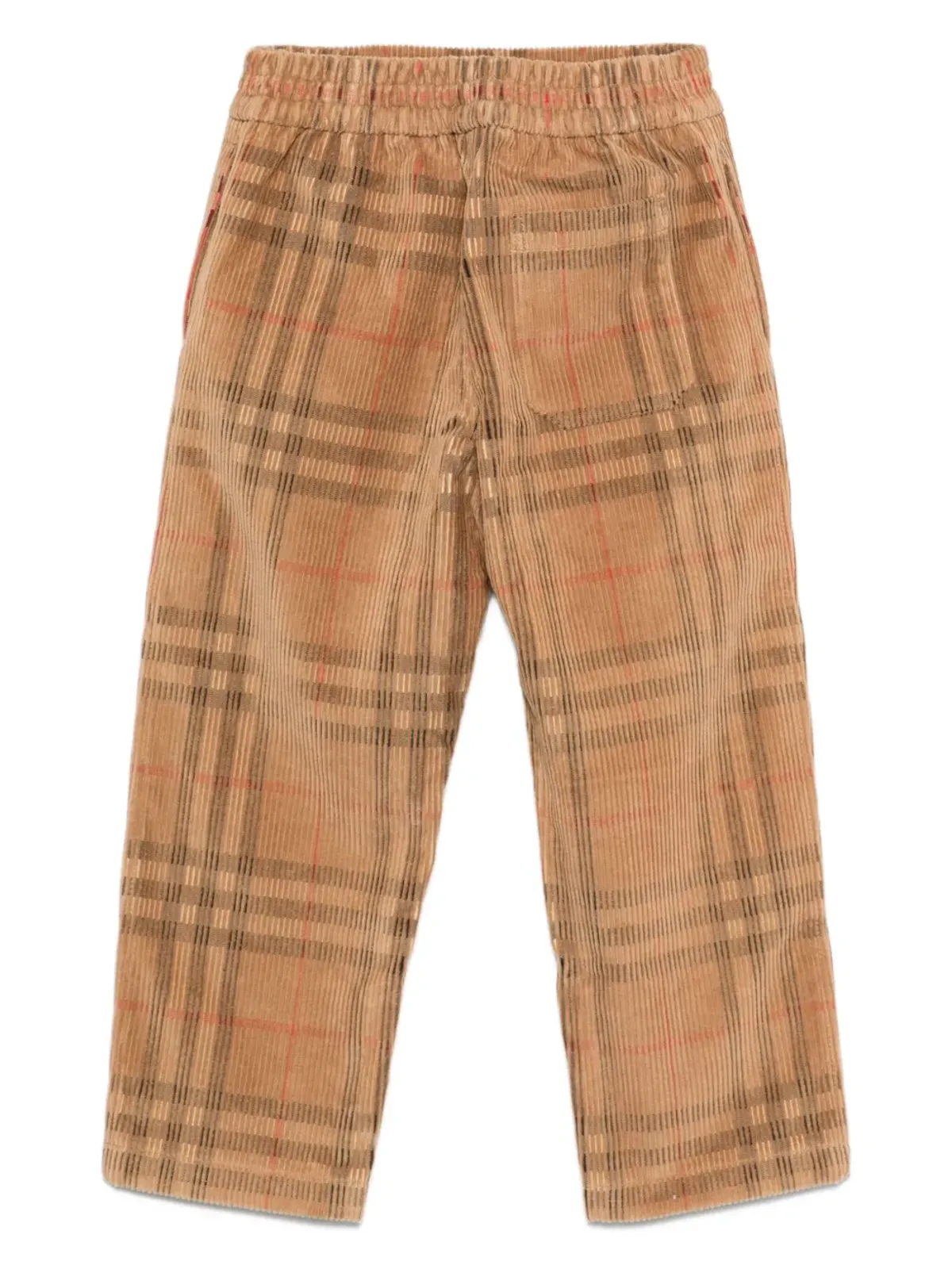 Burberry Kids チェック柄コーデュロイパンツ - 画像2