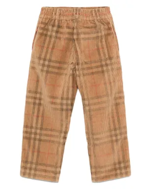 Burberry Kids チェック柄コーデュロイパンツ - サムネイル2