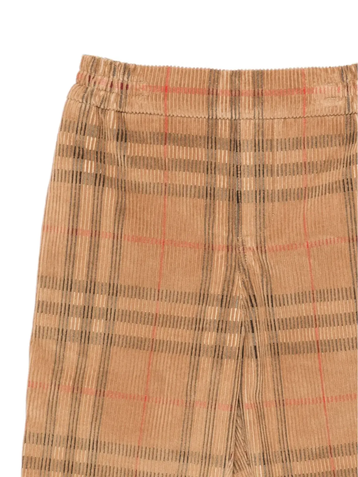 Burberry Kids チェック柄コーデュロイパンツ - 画像3