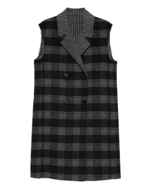 TWINSET チェック柄 ダブルブレスト ウエストコート - サムネイル1