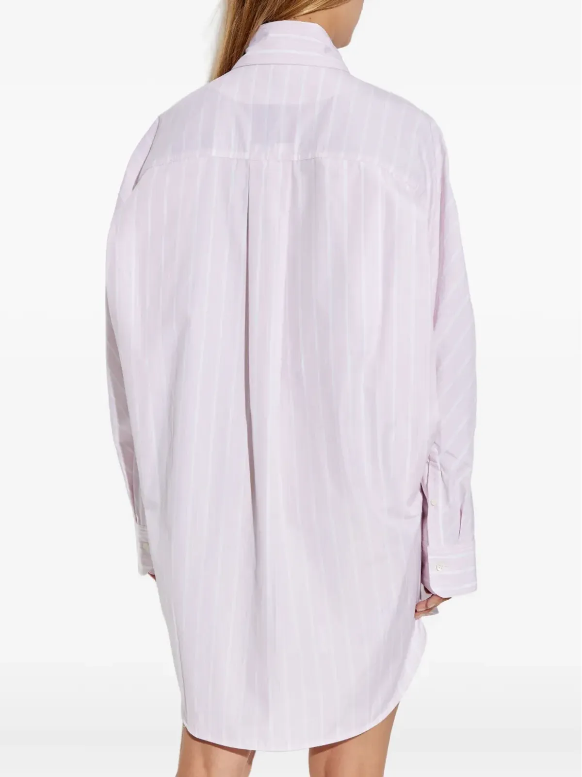 Jacquemus ストライプコットン シャツドレス - ピンク - 画像4