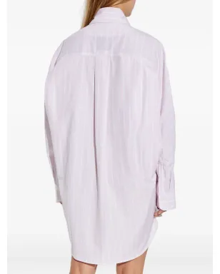 Jacquemus ストライプコットン シャツドレス - ピンク - サムネイル4