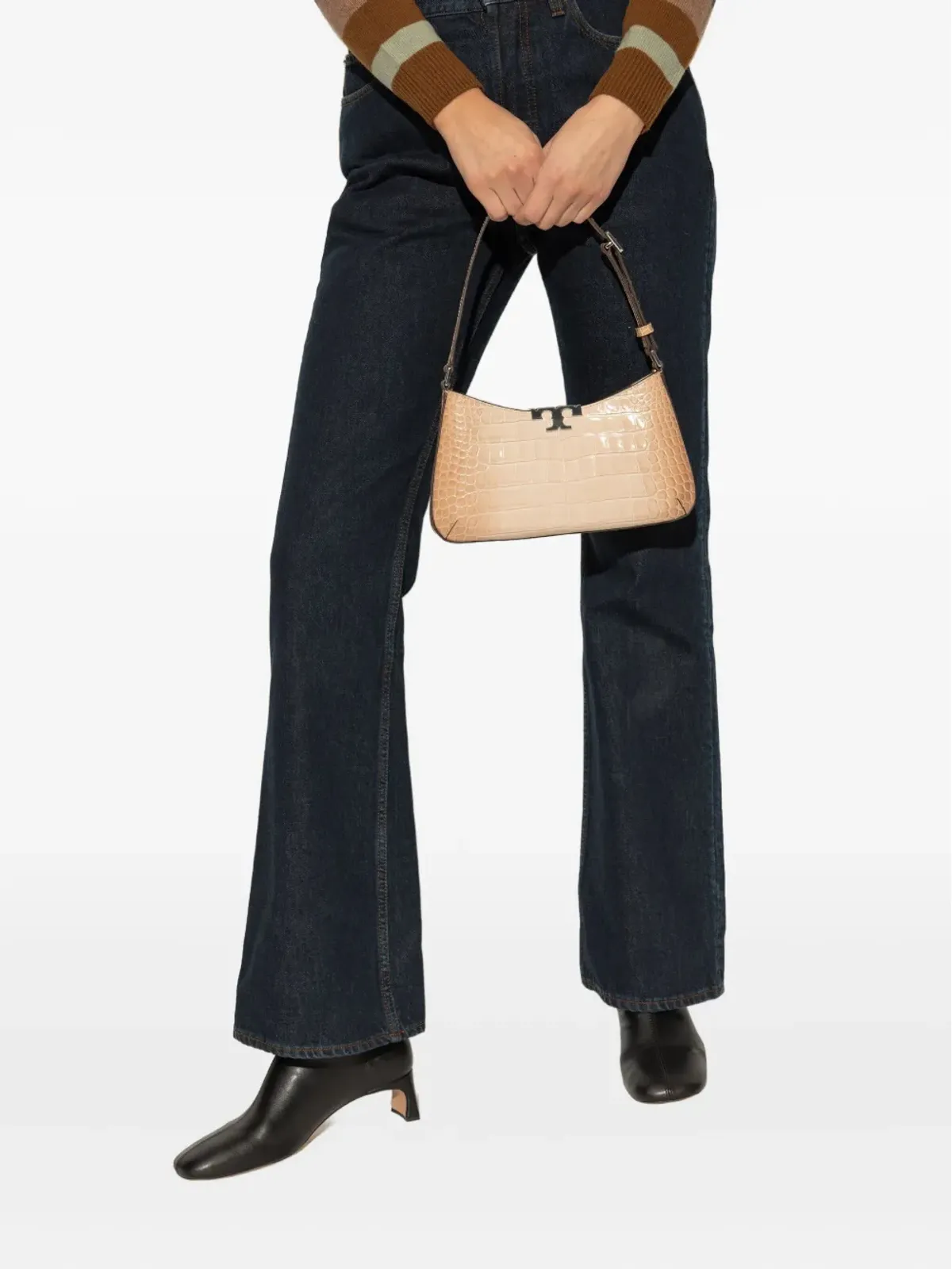 Tory Burch エレノア クロコダイル型押しショルダーバッグ - 画像2