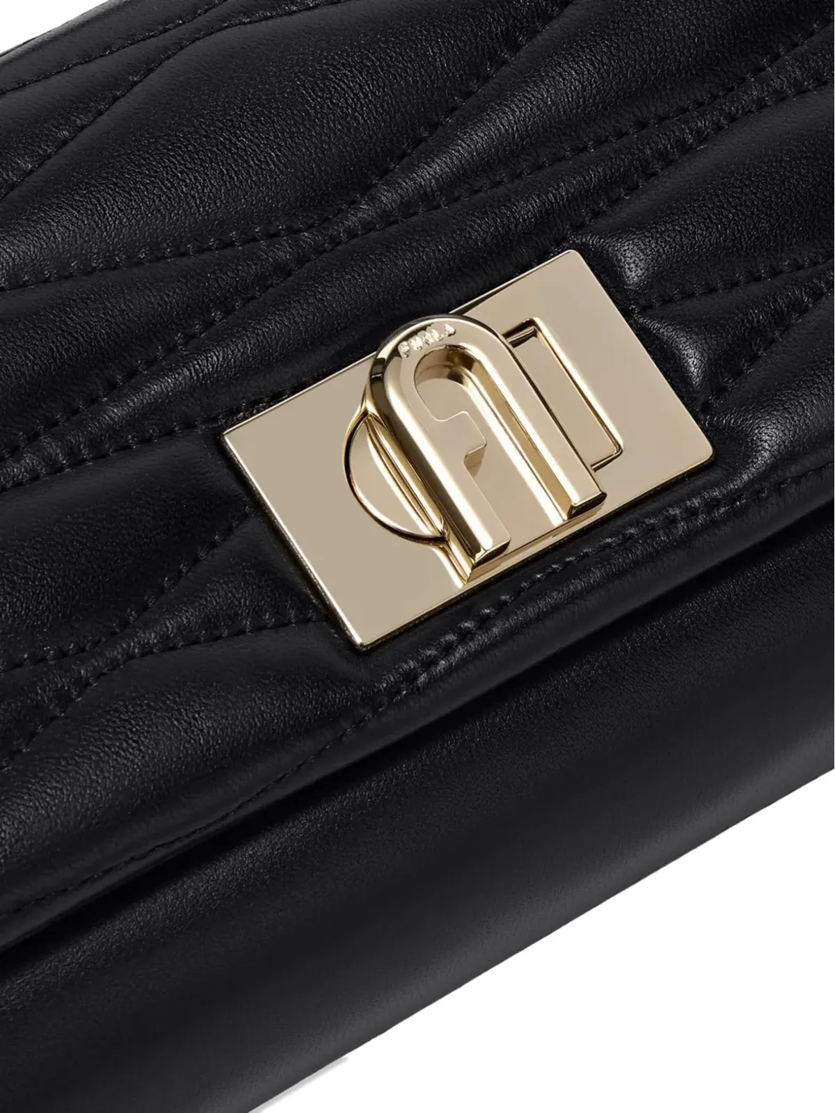 Furla Furla 1927 キルテッドチェーンミニバッグ - ブラック - 画像4