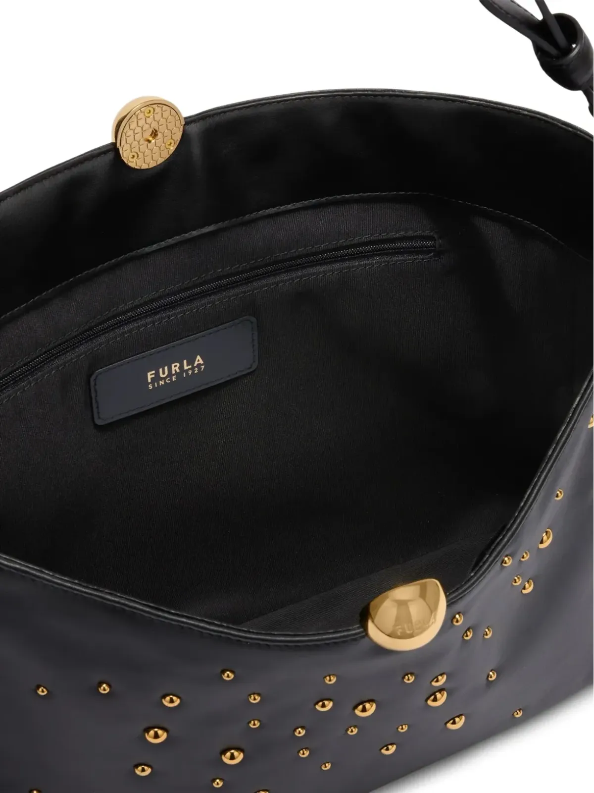 Furla Sfera スタッズ付きショルダーバッグ ブラック - 画像5