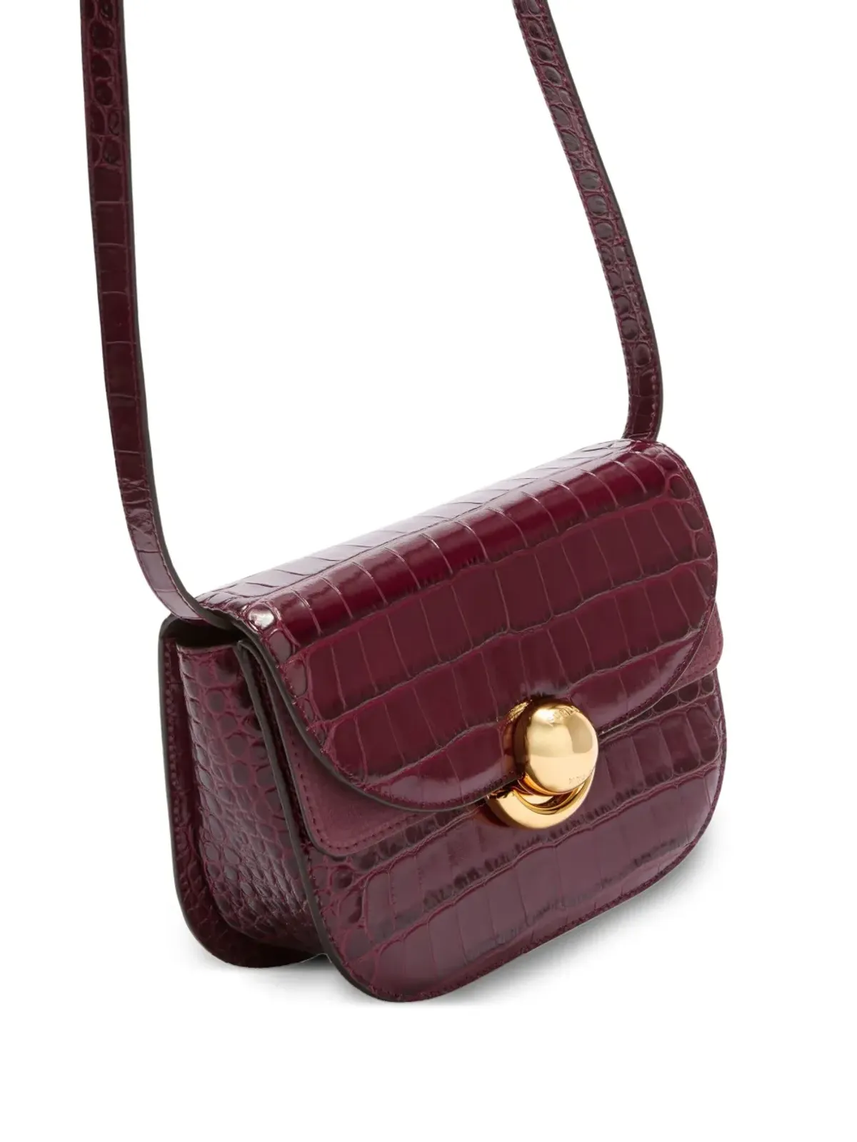Furla Sfera クロコダイル型押しドーム型サッチェル - 画像5