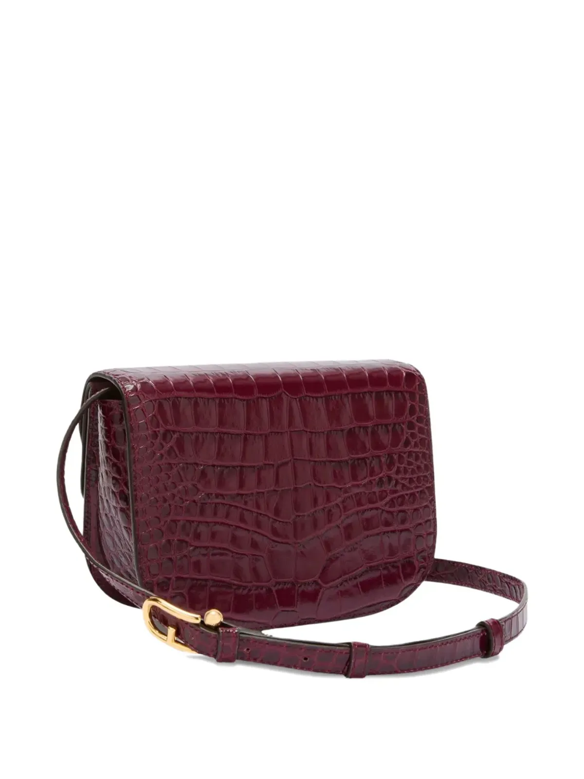 Furla Sfera クロコダイル型押しドーム型サッチェル - 画像3