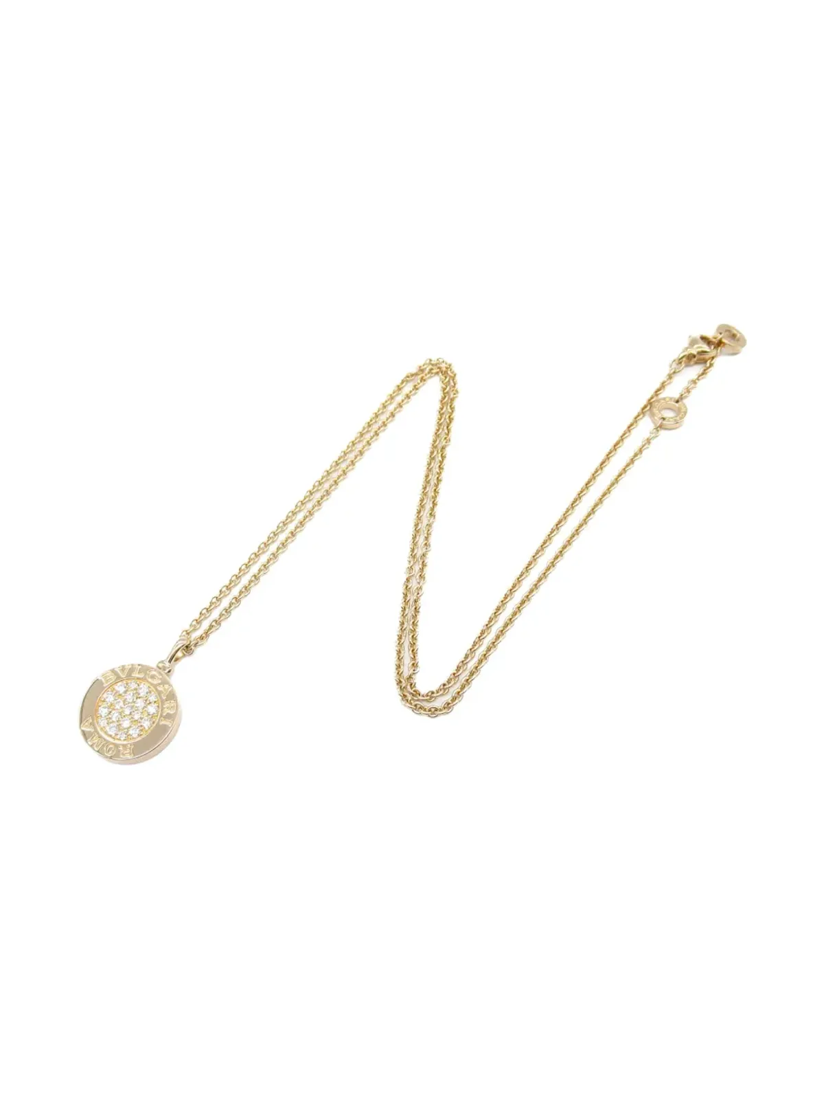 Bvlgari ビンテージ 2010年代 18K ローズゴールド ダイヤモンドとオニキス ネックレス - 画像1
