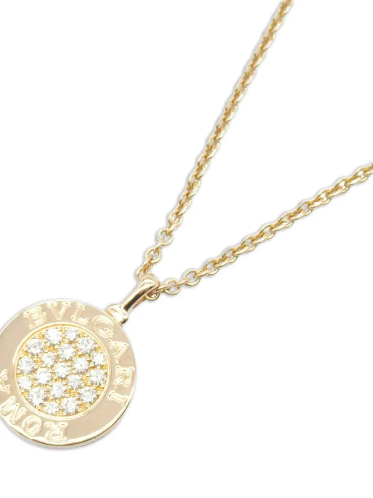 Bvlgari ビンテージ 2010年代 18K ローズゴールド ダイヤモンドとオニキス ネックレス - 画像2