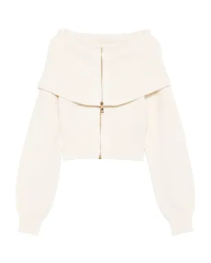Elisabetta Franchi オフショルダー ジップファスナー付きカーディガン - サムネイル1