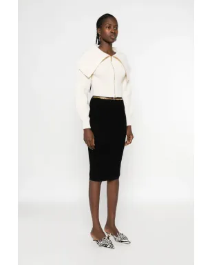Elisabetta Franchi オフショルダー ジップファスナー付きカーディガン - サムネイル3