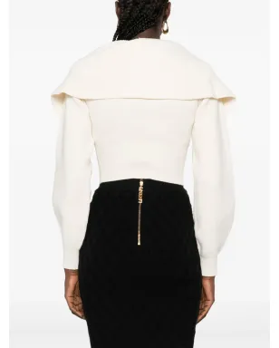 Elisabetta Franchi オフショルダー ジップファスナー付きカーディガン - サムネイル4