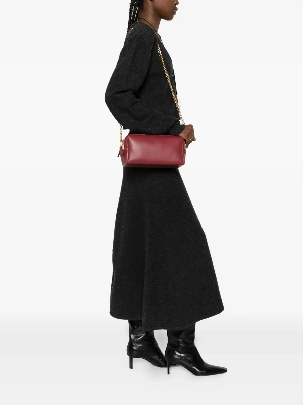 Elleme 小型トゥルース チェーンストラップ レザー クロスボディバッグ - 画像2