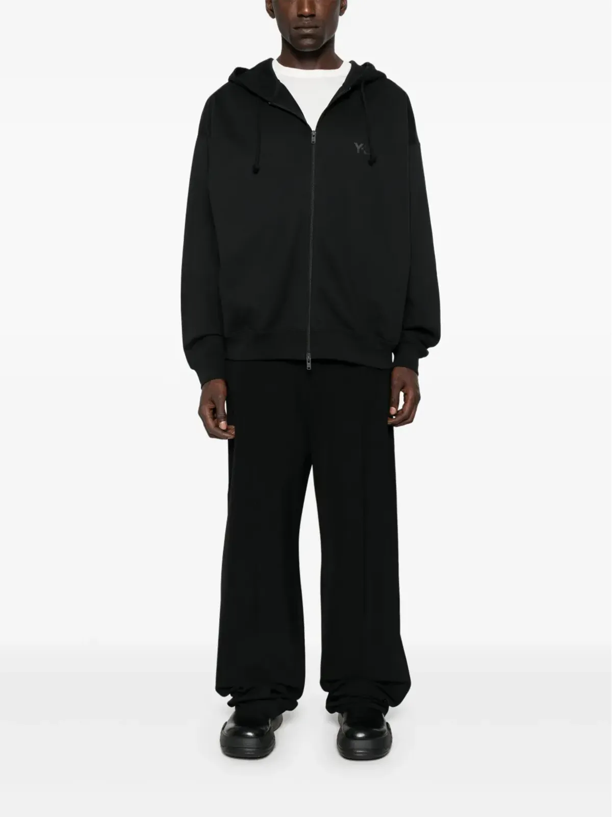 Y-3 ジップアップ ロゴディテール フーディ - 画像2