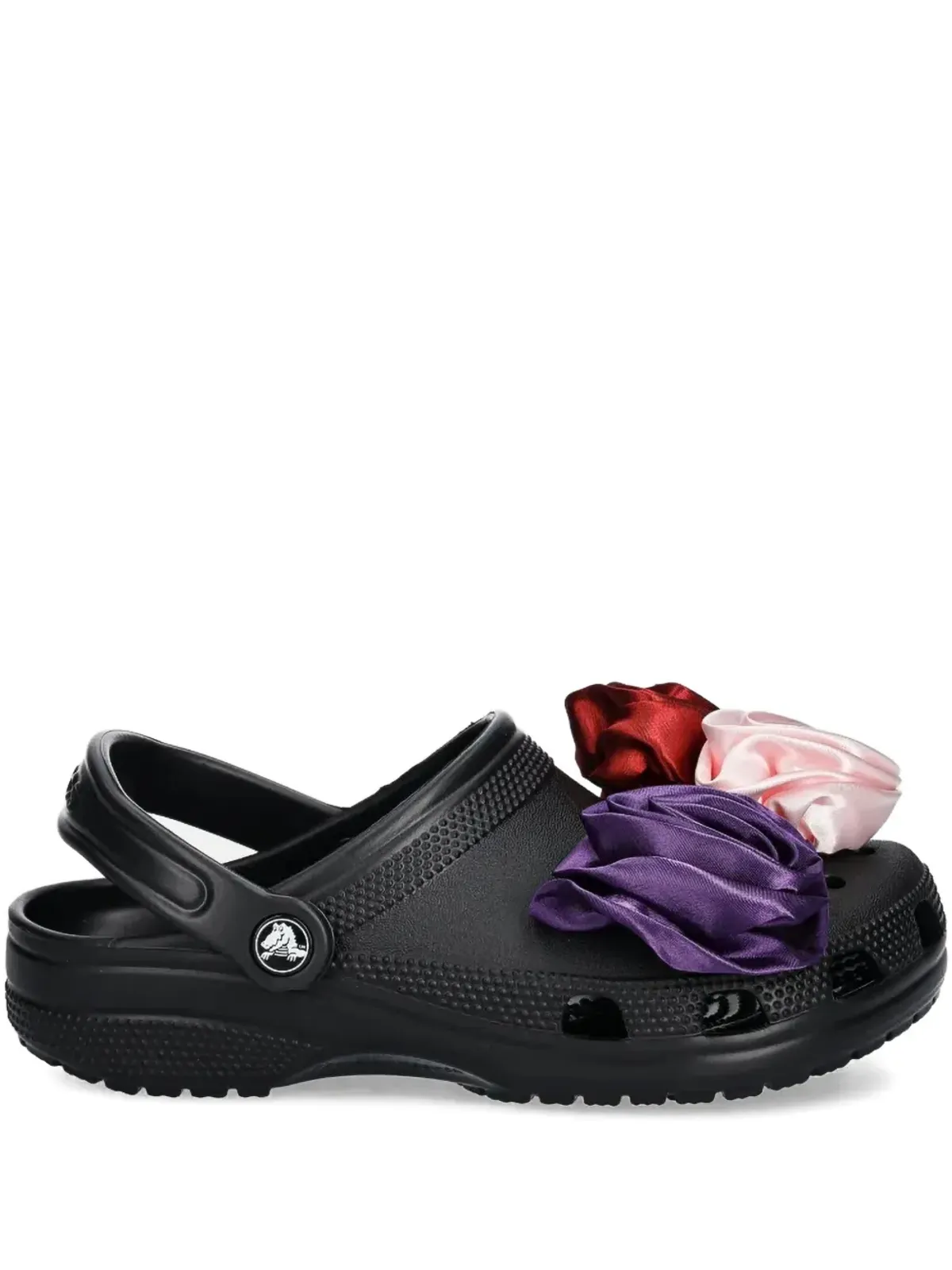 Crocs 花柄アップリケスライド - 画像1