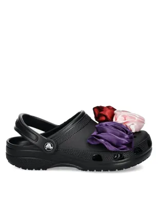 Crocs 花柄アップリケスライド - サムネイル1