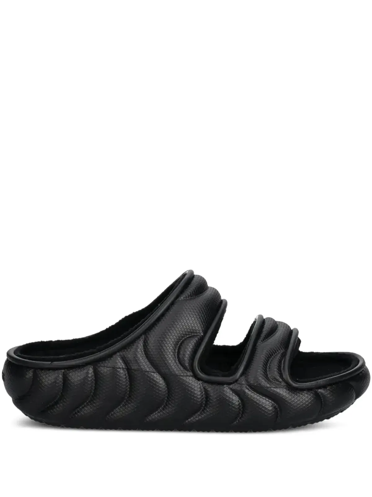 Crocs テクスチャードストラップスライド - 画像1