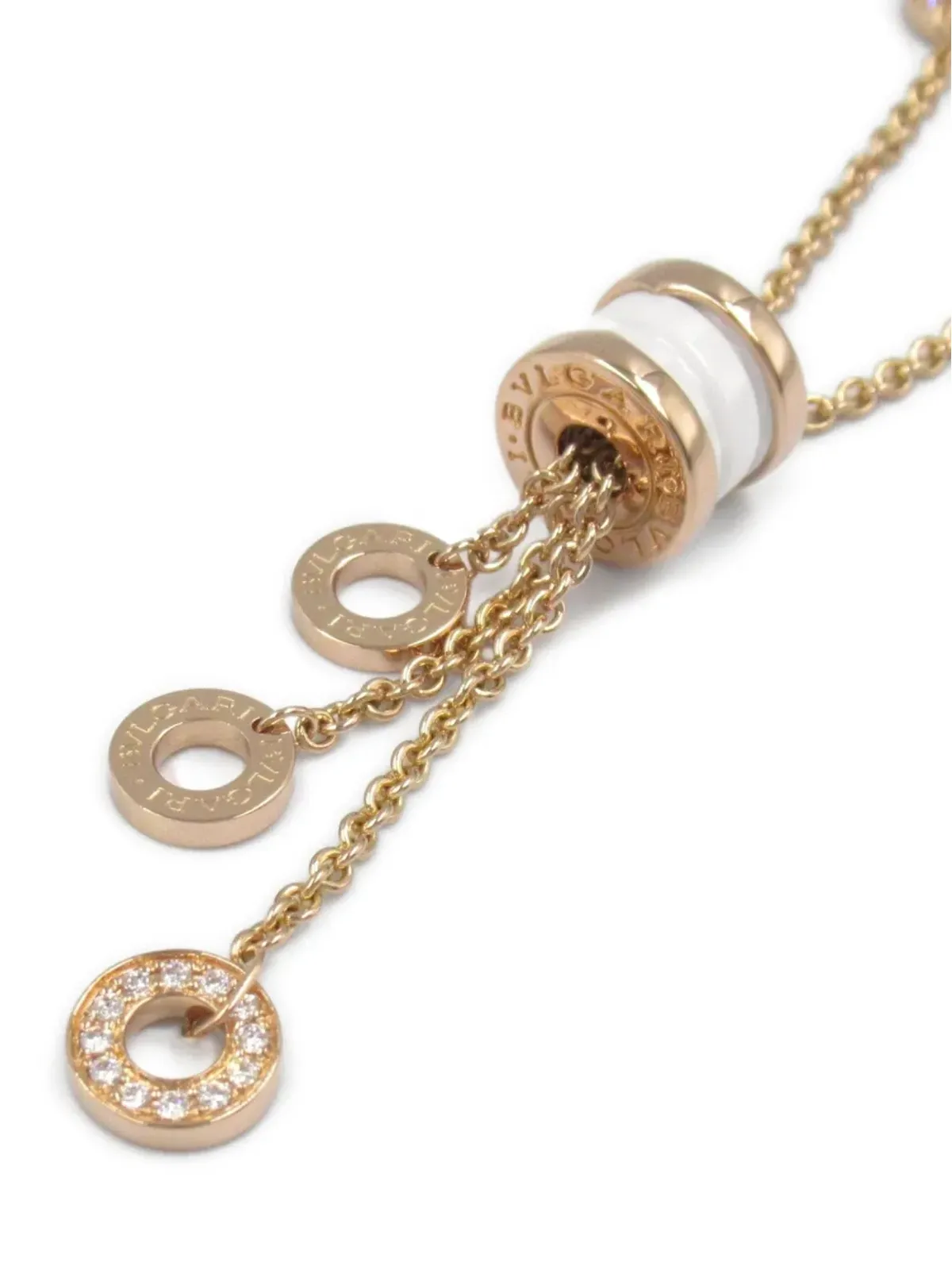 Bvlgari ビンテージ 2010年 18K ローズゴールド B-zero ネックレス ピンク - 画像2
