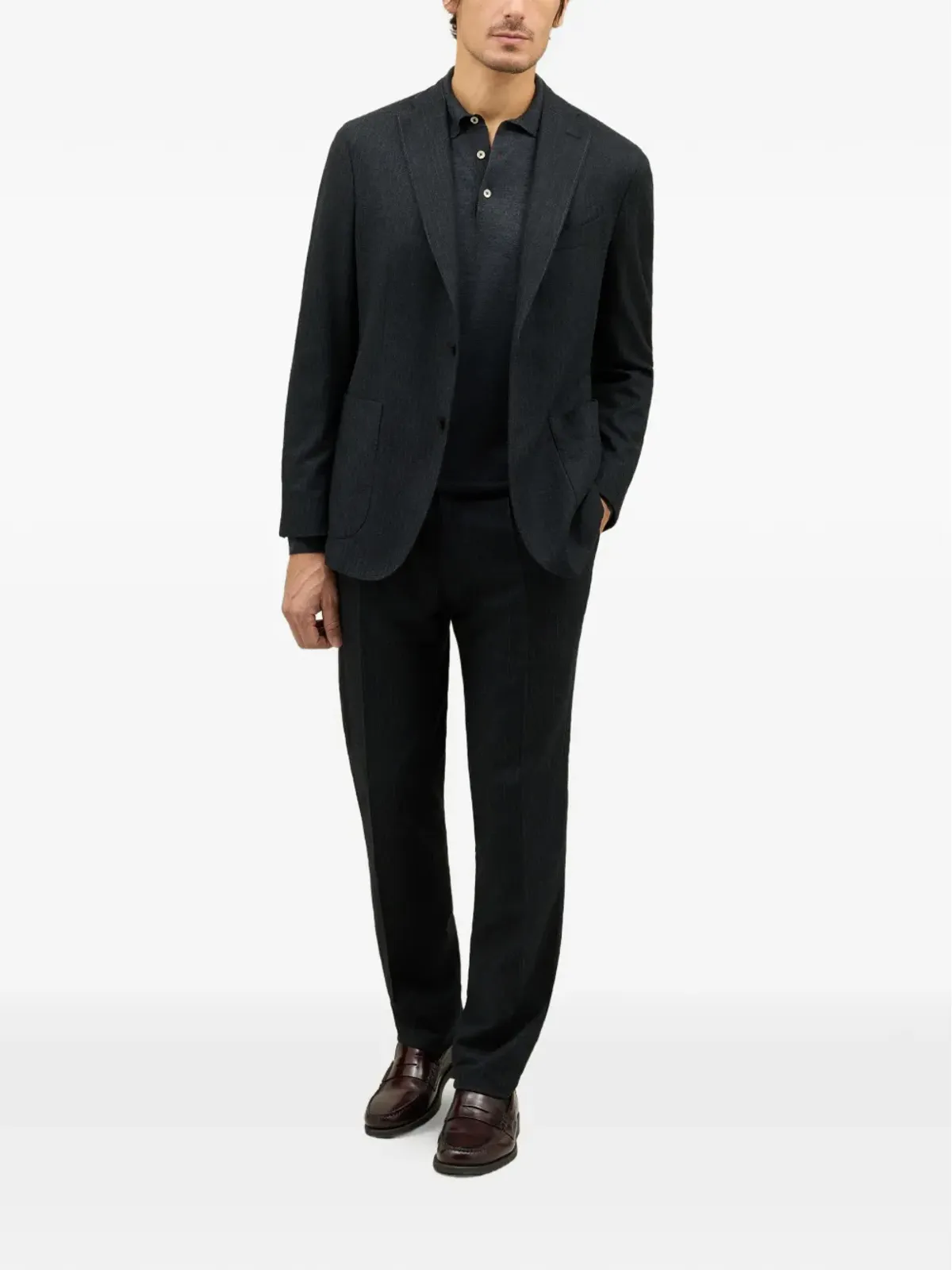 Boglioli K-Suit ピンストライプ ポケットスーツ - Grey - 画像2