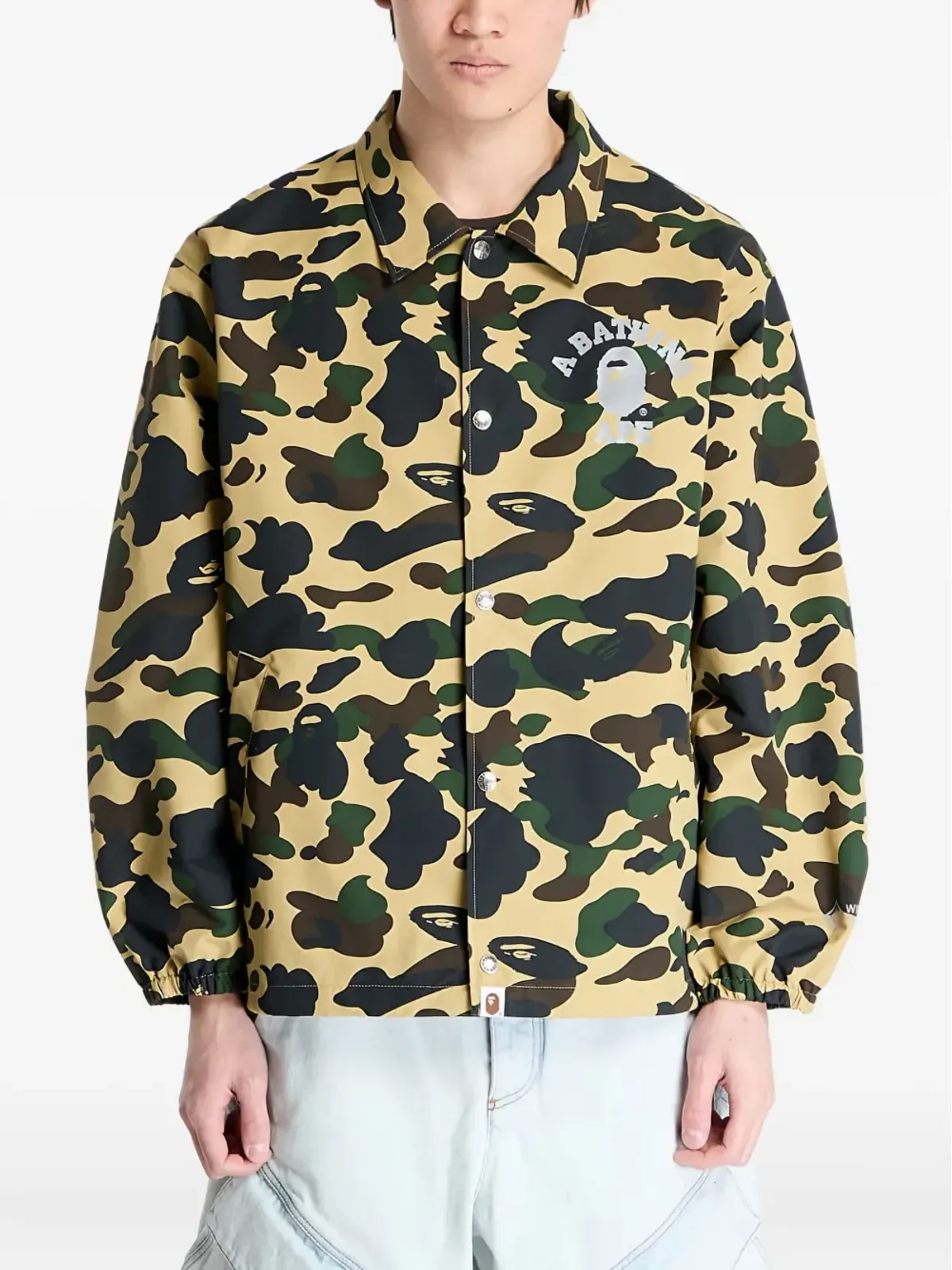 A BATHING APE® ロゴプリント カモフラージュ柄ジャケット - 画像3