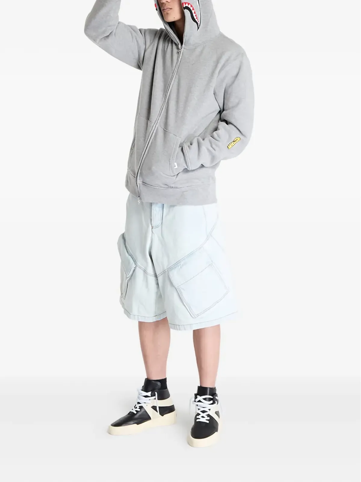 A BATHING APE シャークフード付きジップアップフーディ - 画像2