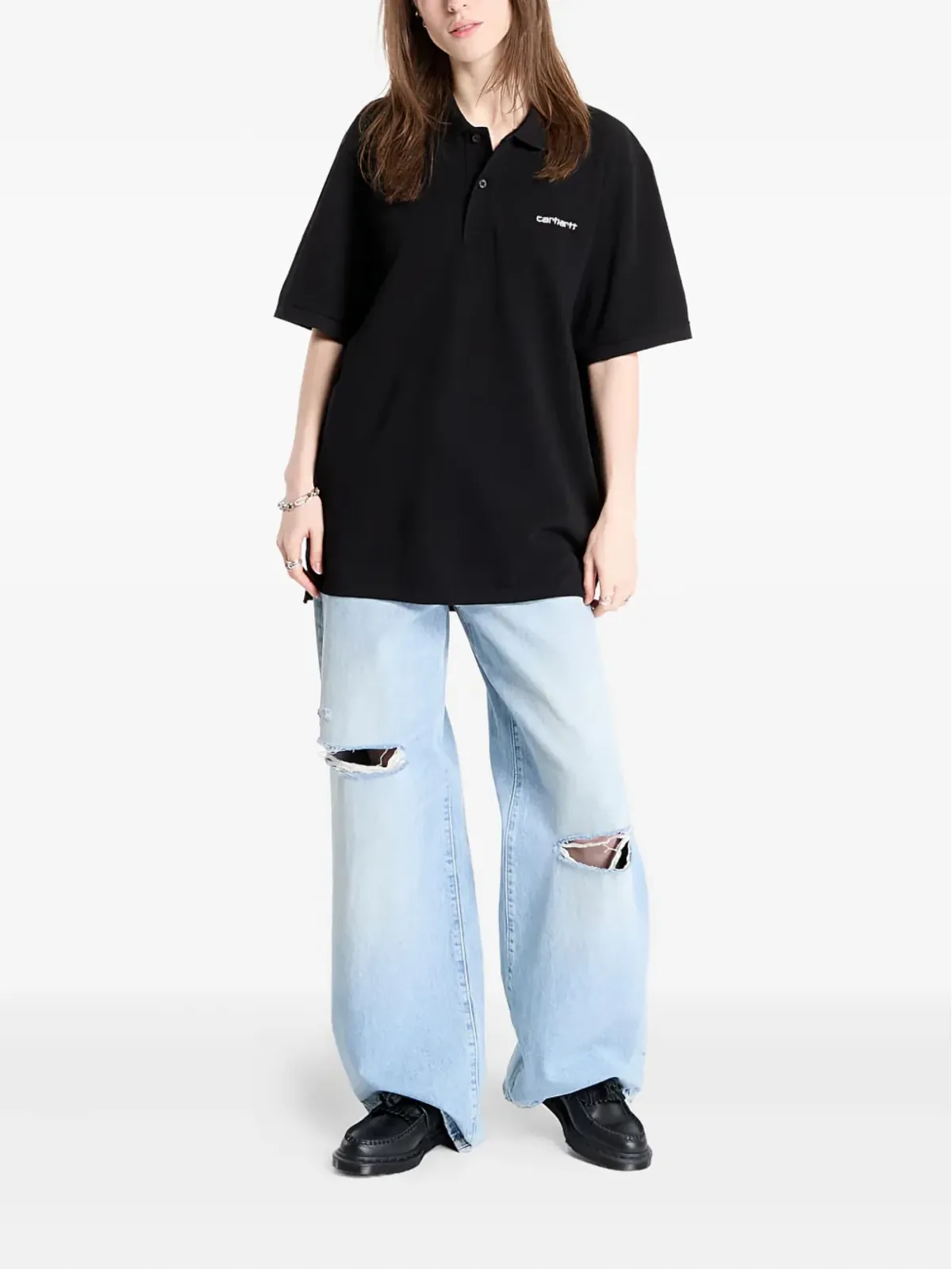 Carhartt WIP スクリプトロゴ ポロシャツ - 画像2