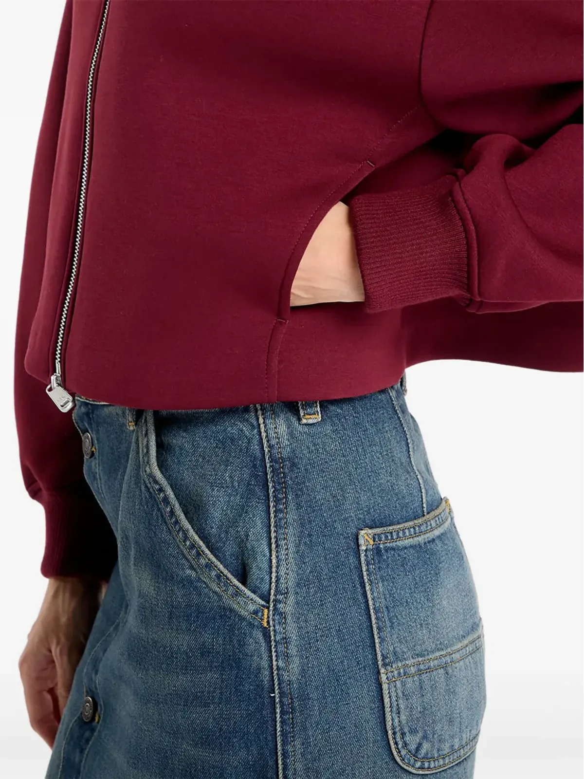 Calvin Klein ロゴディテール バルーンスリーブ ボンバージャケット - 画像5