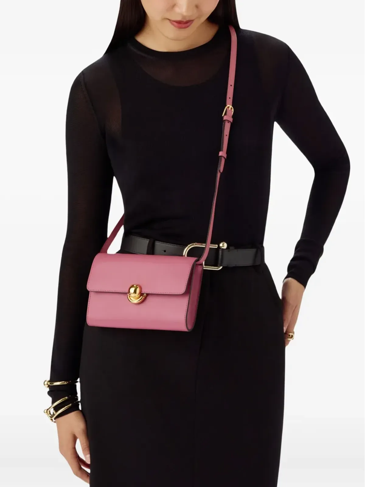 Furla ボール型バックル レザー ミニバッグ - ピンク - 画像2