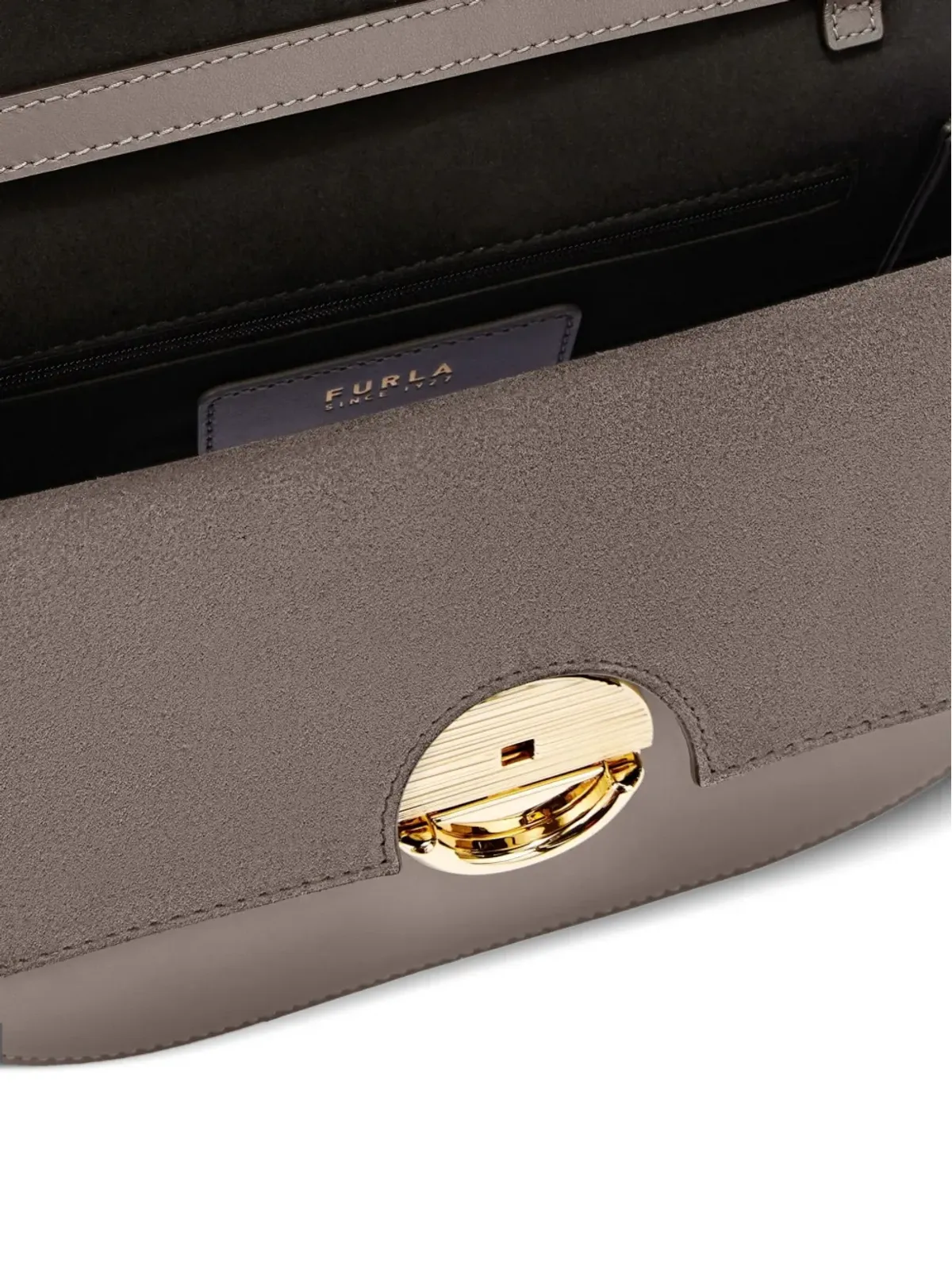 Furla Sfera curved-flap cross body bag - Grey - 画像5