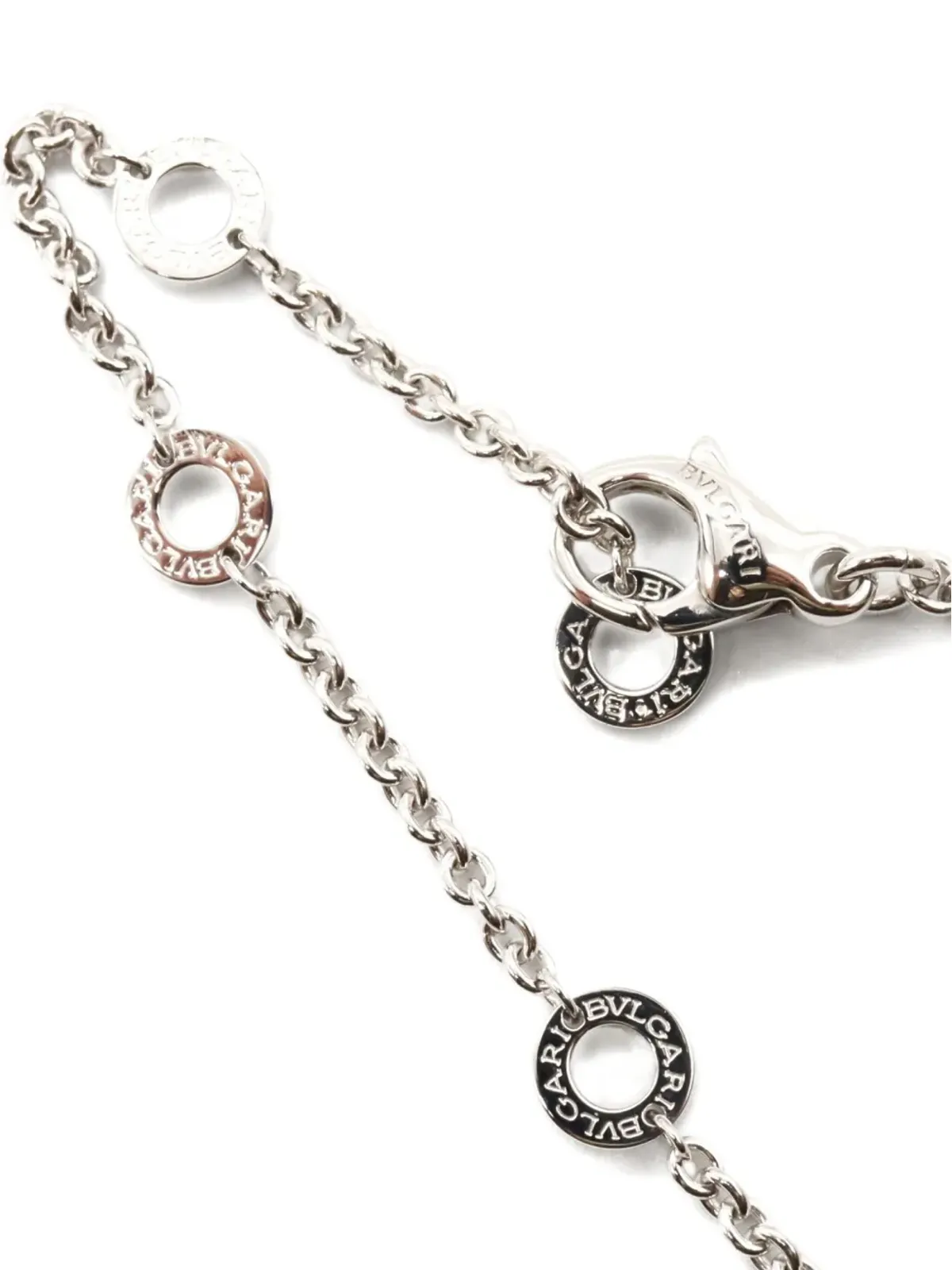 Bvlgari Pre-Owned パレンテージ ダイヤモンド ネックレス 18K ホワイトゴールド - 画像5