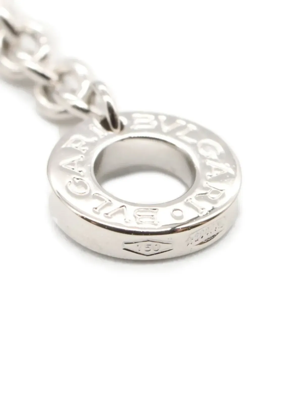 Bvlgari Pre-Owned パレンテージ ダイヤモンド ネックレス 18K ホワイトゴールド - 画像3