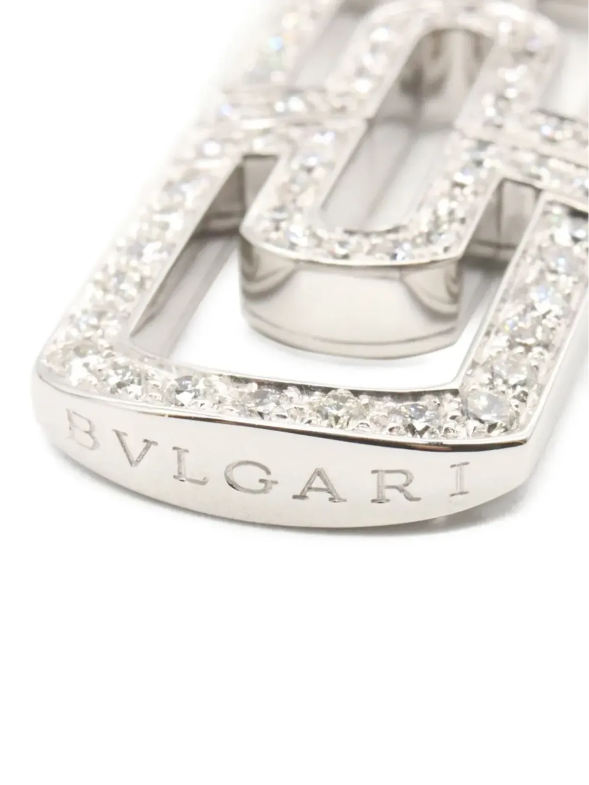 Bvlgari Pre-Owned パレンテージ ダイヤモンド ネックレス 18K ホワイトゴールド - 画像4