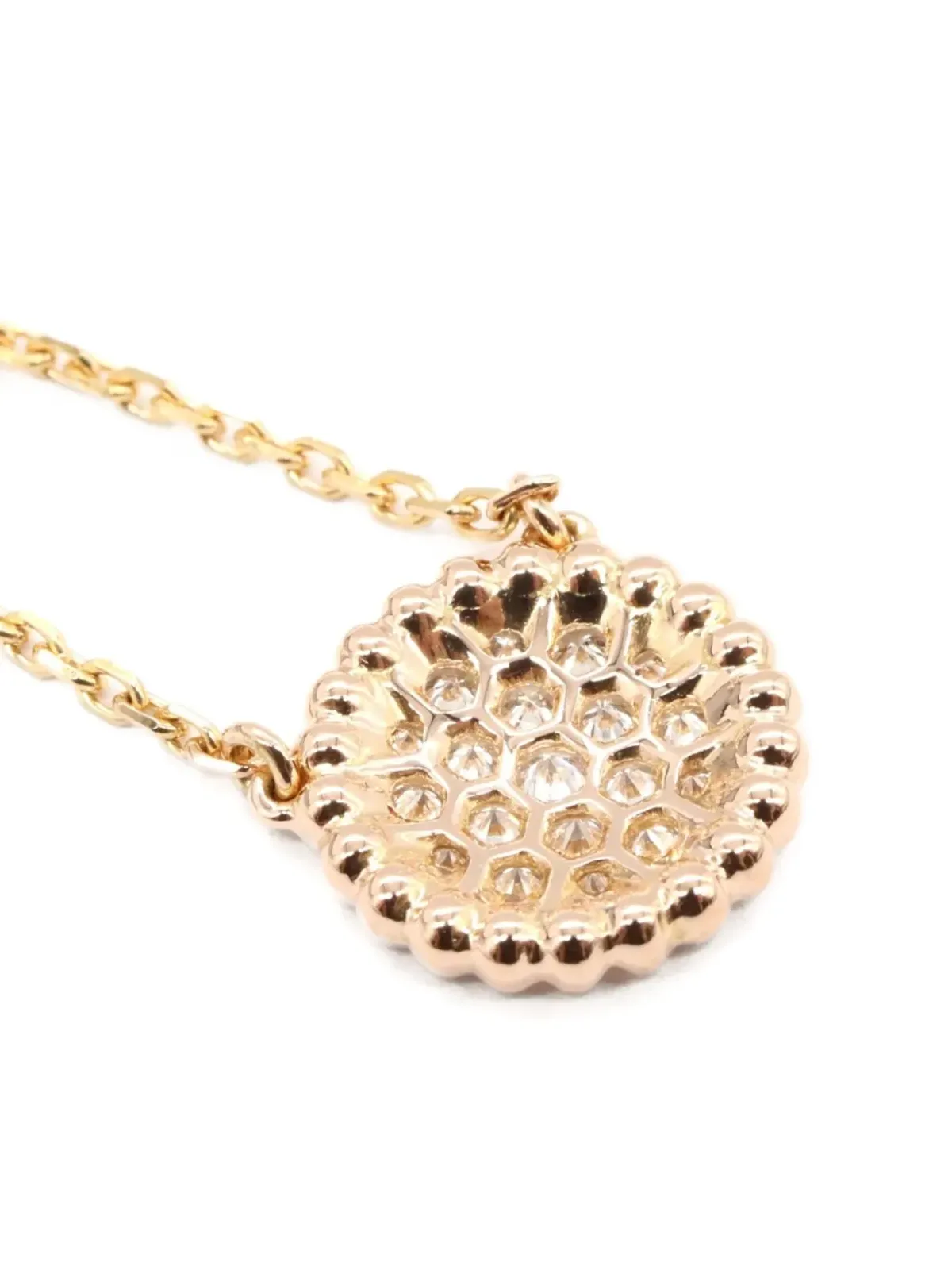 Van Cleef & Arpels Pre-Owned 2010年代 18K ローズゴールド Perlée ダイヤモンド ネックレス - 画像2
