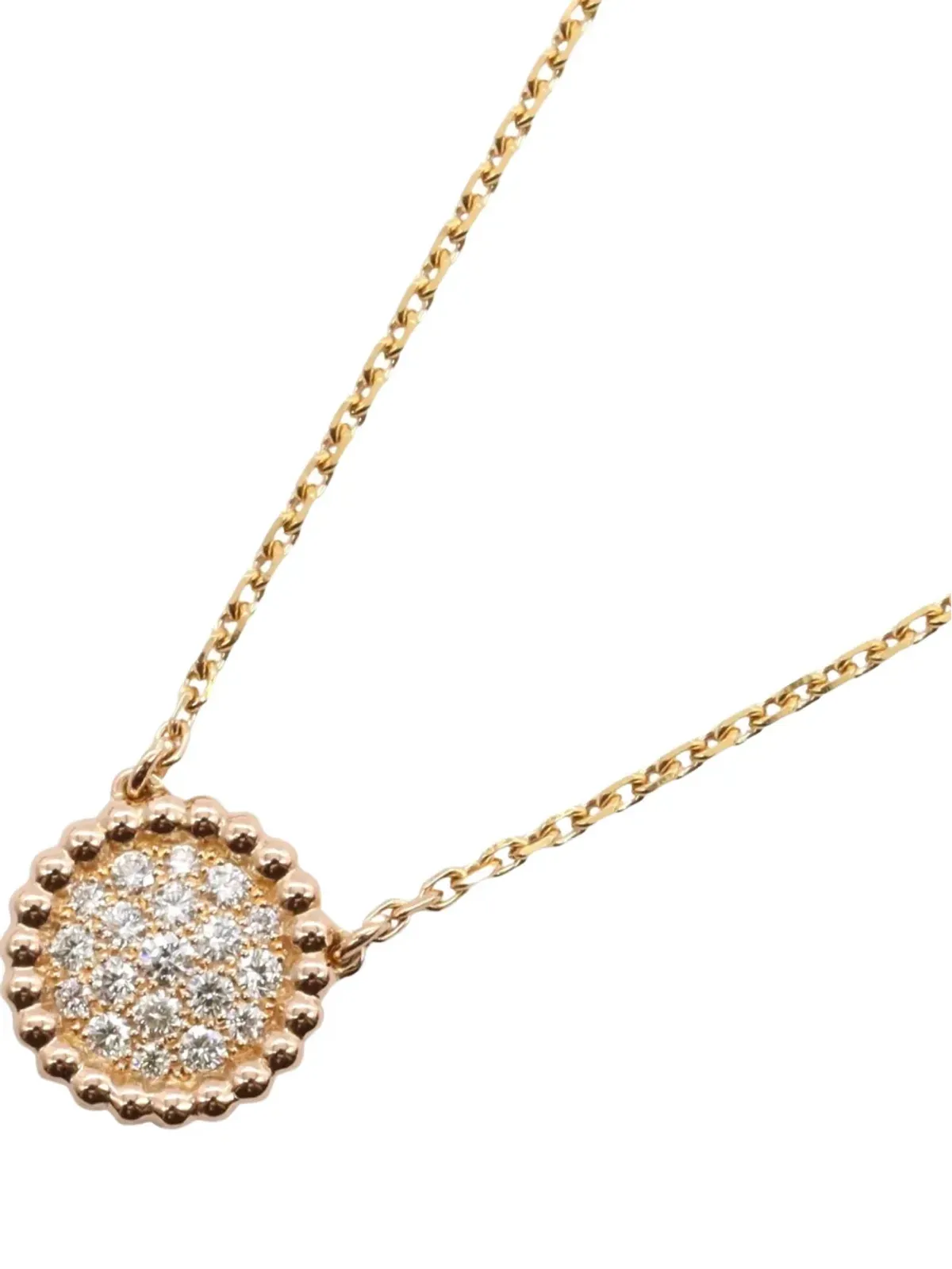Van Cleef & Arpels Pre-Owned 2010年代 18K ローズゴールド Perlée ダイヤモンド ネックレス - 画像3