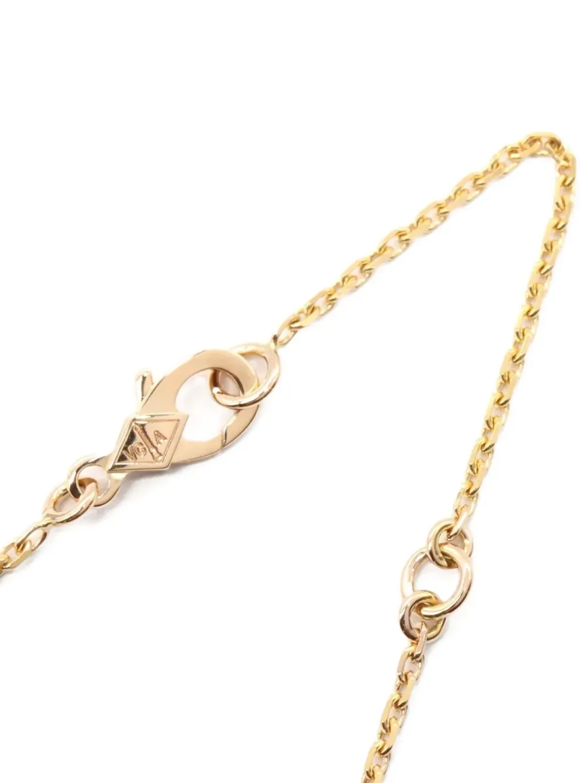 Van Cleef & Arpels Pre-Owned 2010年代 18K ローズゴールド Perlée ダイヤモンド ネックレス - 画像4