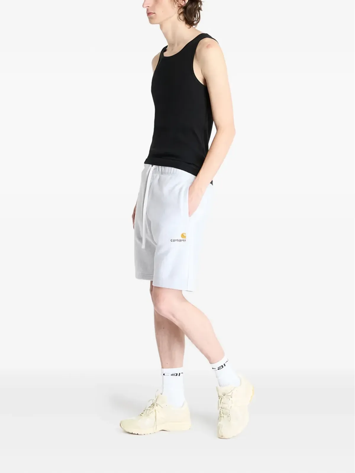 Carhartt WIP スクリプトロゴ スウェットショートパンツ - 画像2