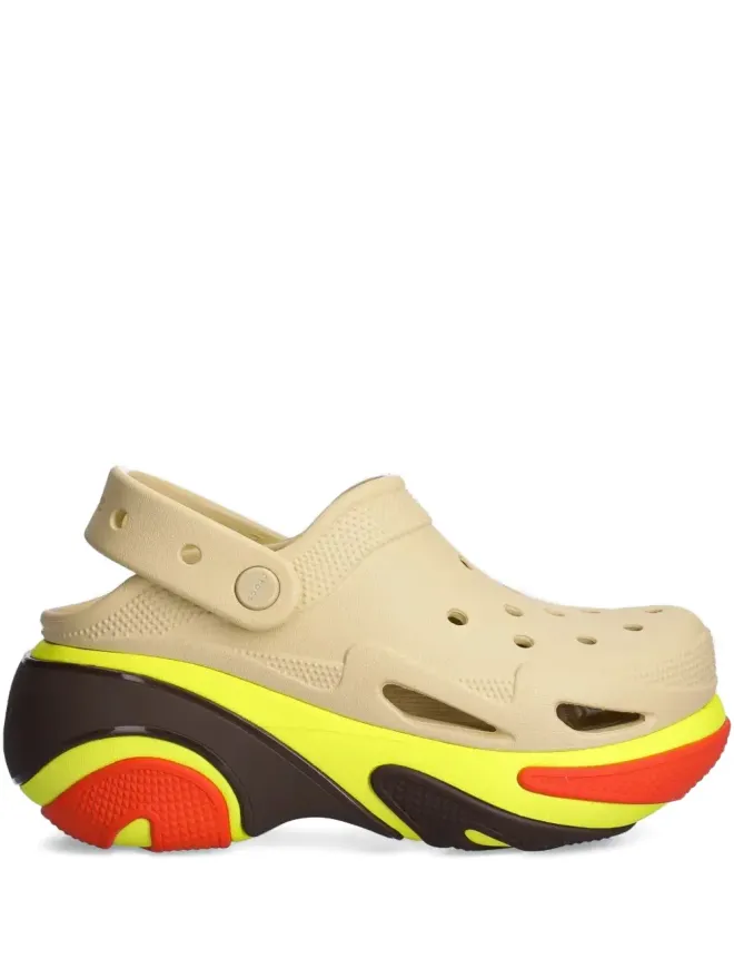 Crocs Crocs perforated platform slide - Neutralsの商品画像
