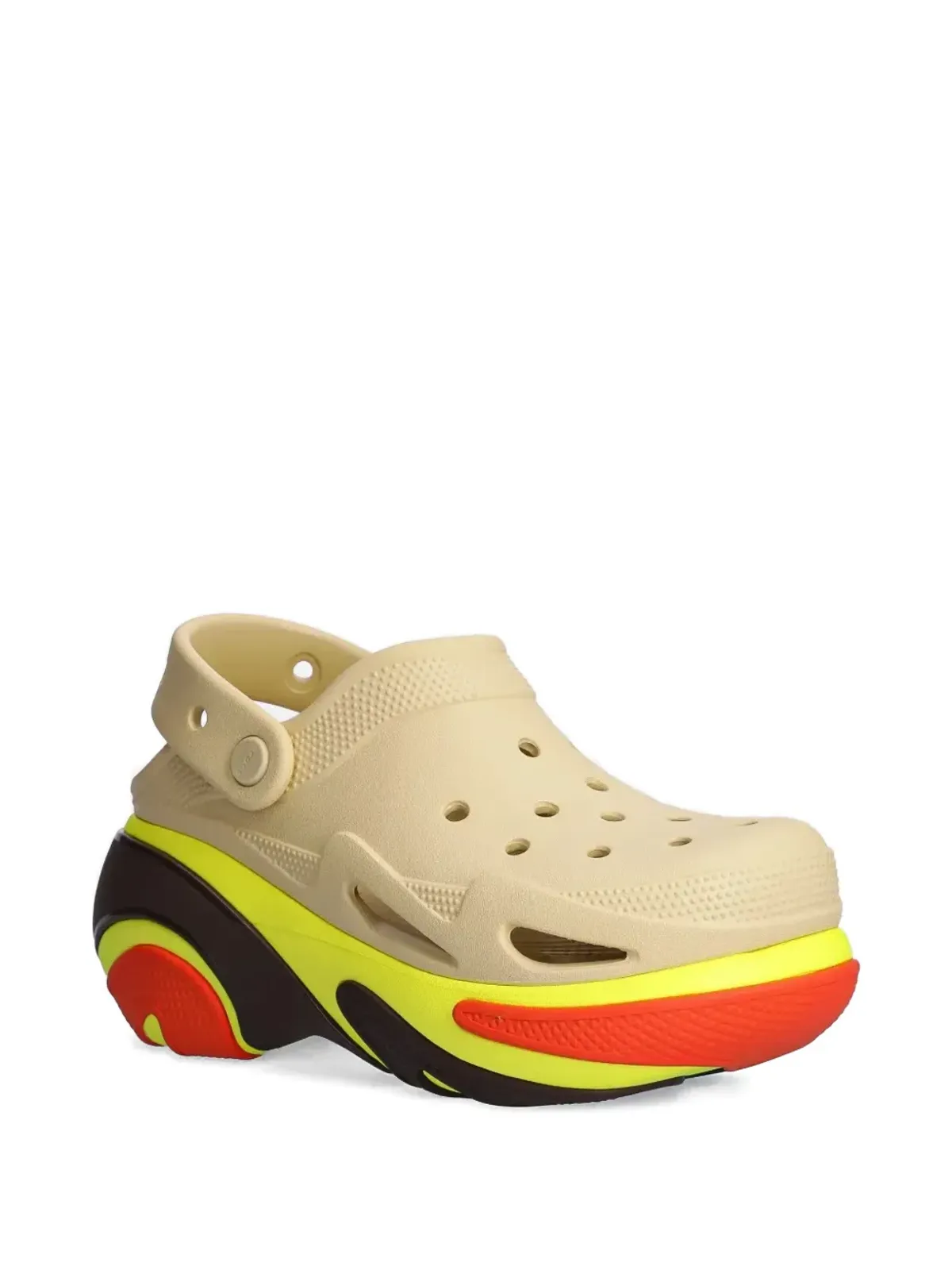 Crocs perforated platform slide - Neutrals - 画像2