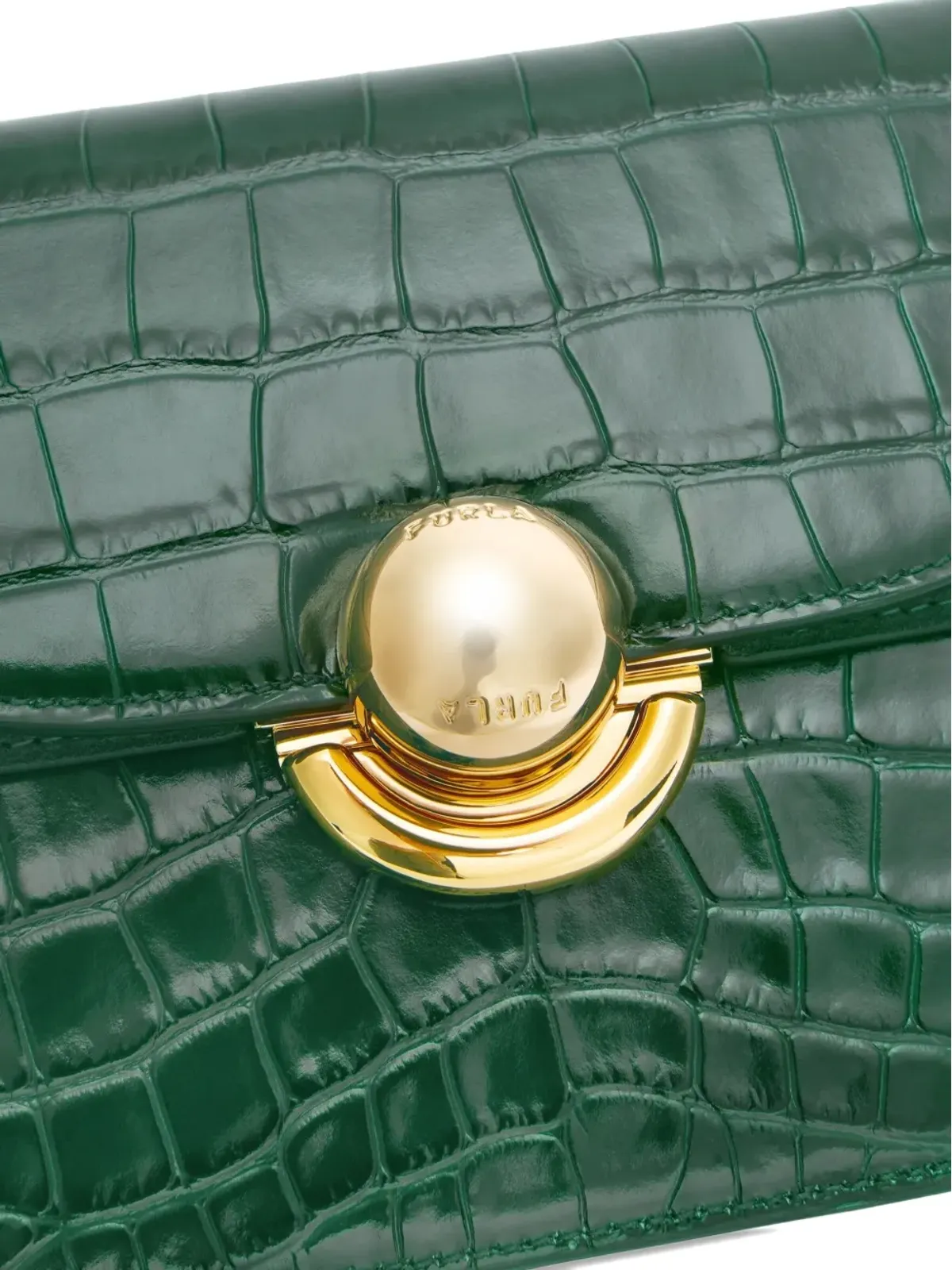 Furla Sfera crocodile-effect クロスボディバッグ - 画像4