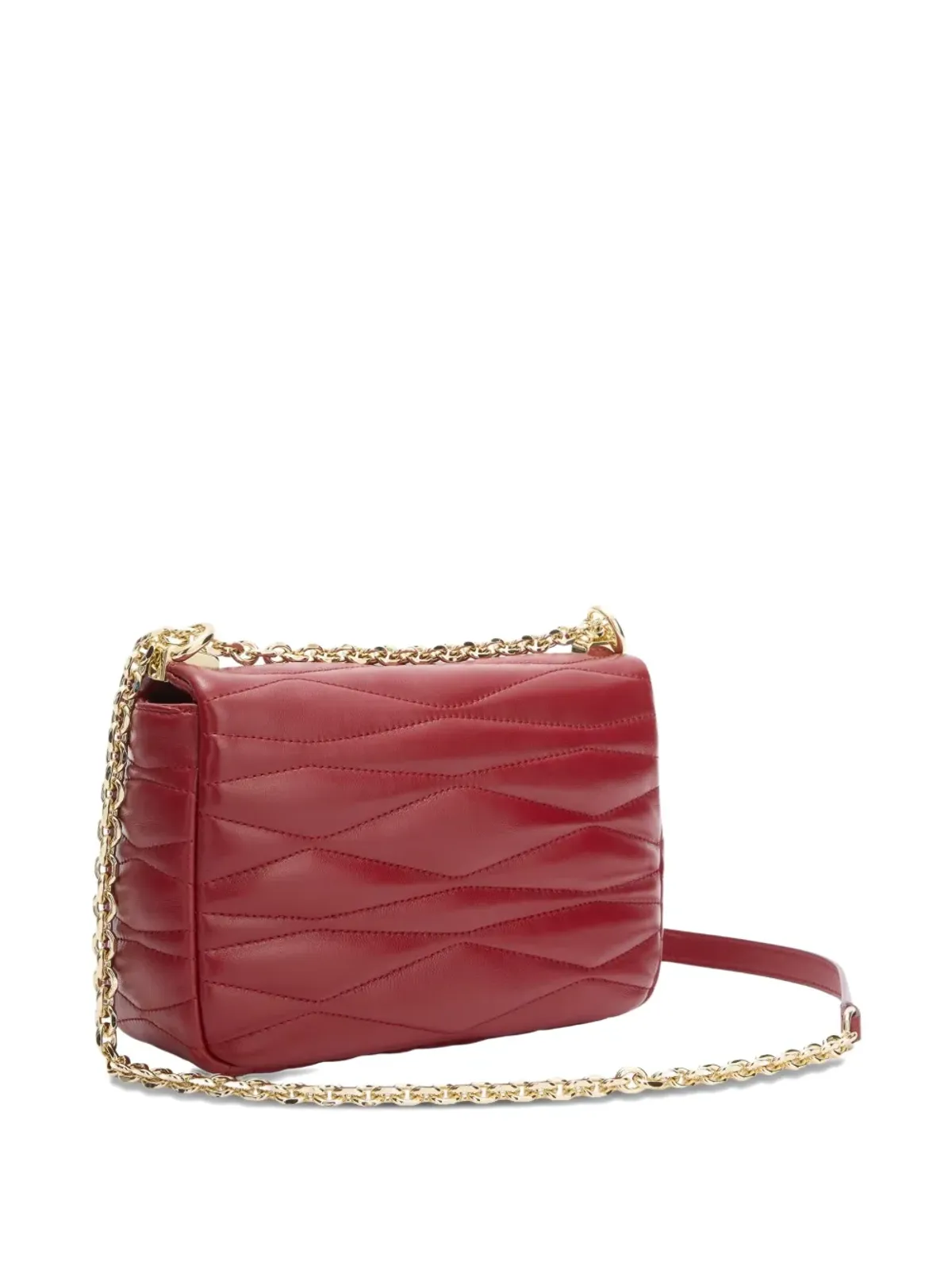 Furla 小さめ Mala キルティング チェーンストラップ クロスボディバッグ - レッド - 画像2