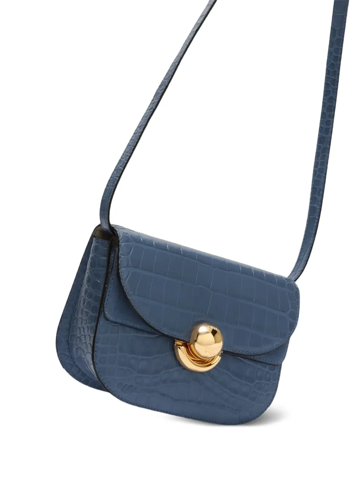Furla Sfera クロコダイルエンボス クロスボディバッグ ブルー - 画像3