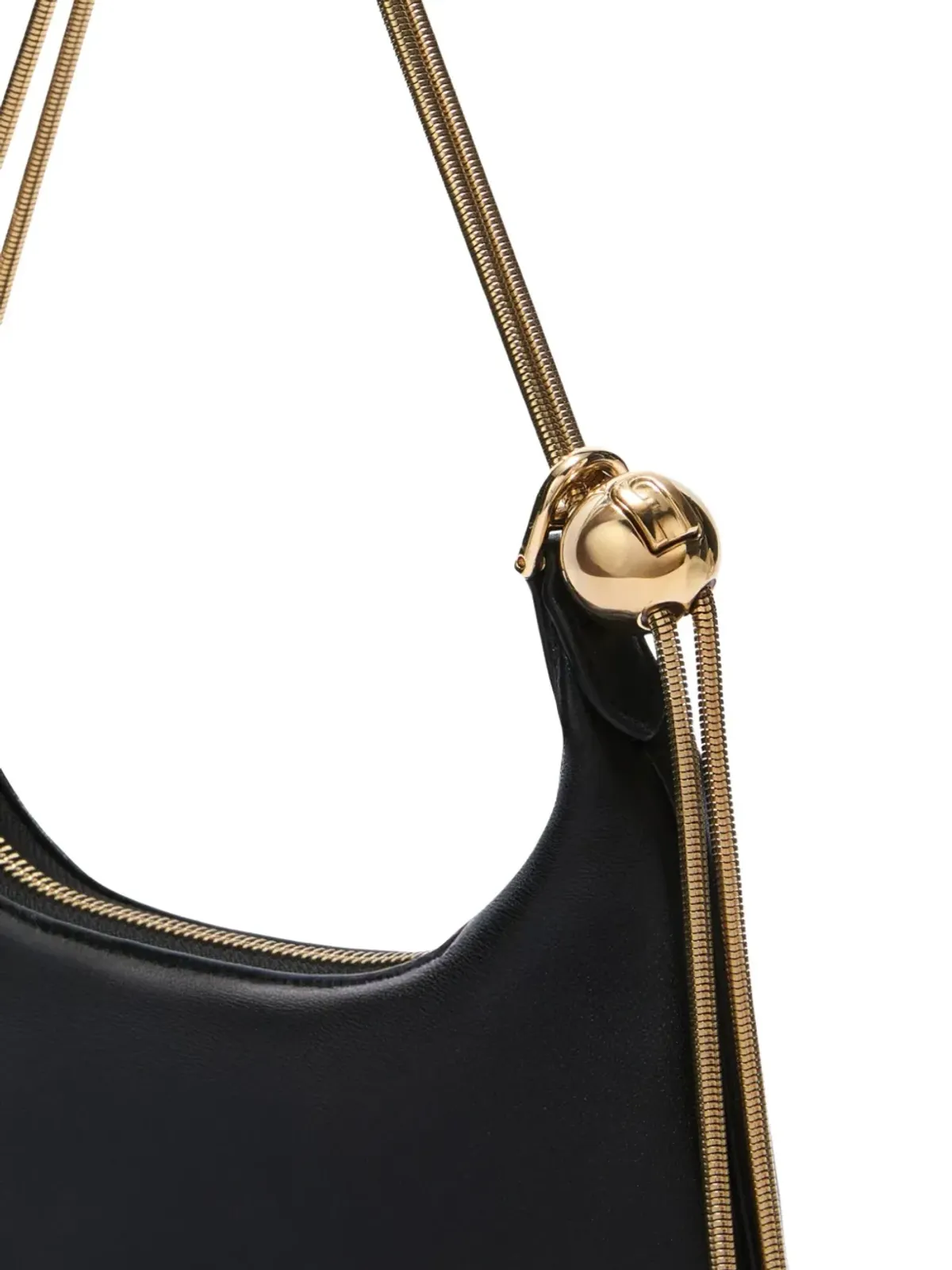 Furla チェーンジップドショルダーバッグ（ブラック） - 画像3
