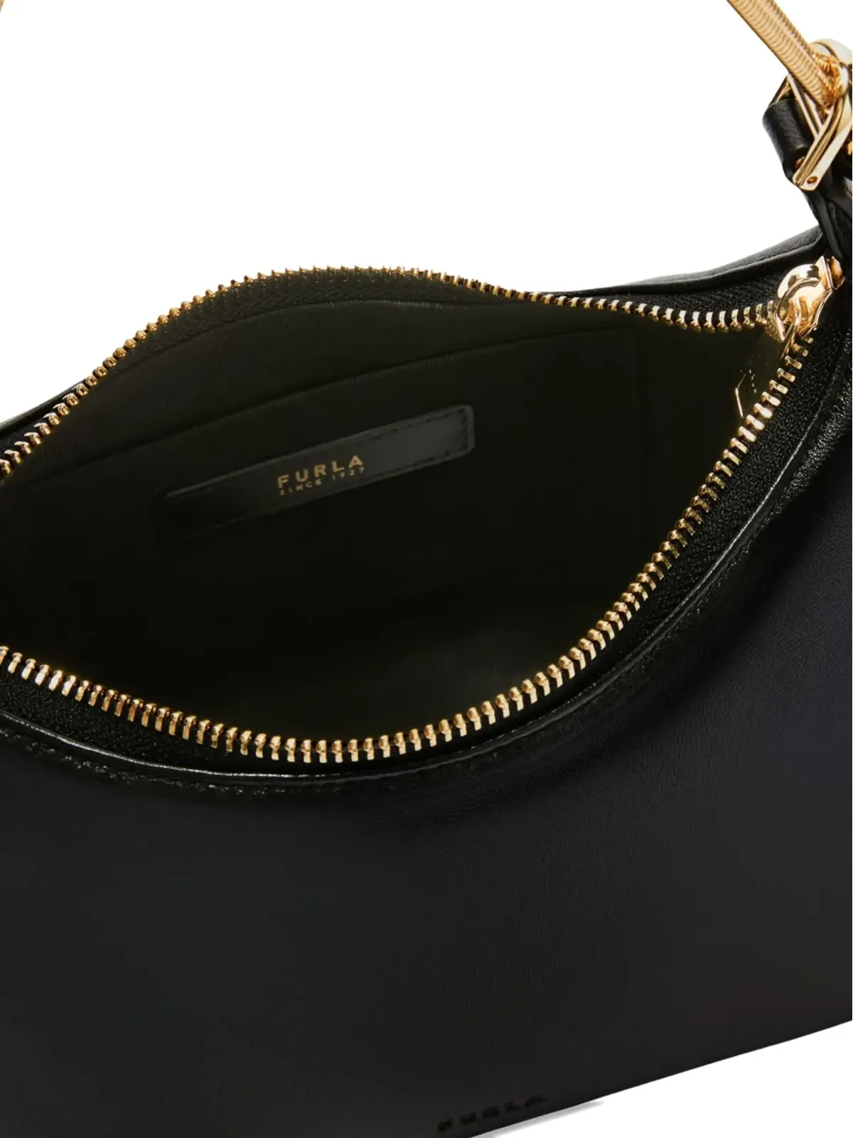 Furla チェーンジップドショルダーバッグ（ブラック） - 画像4