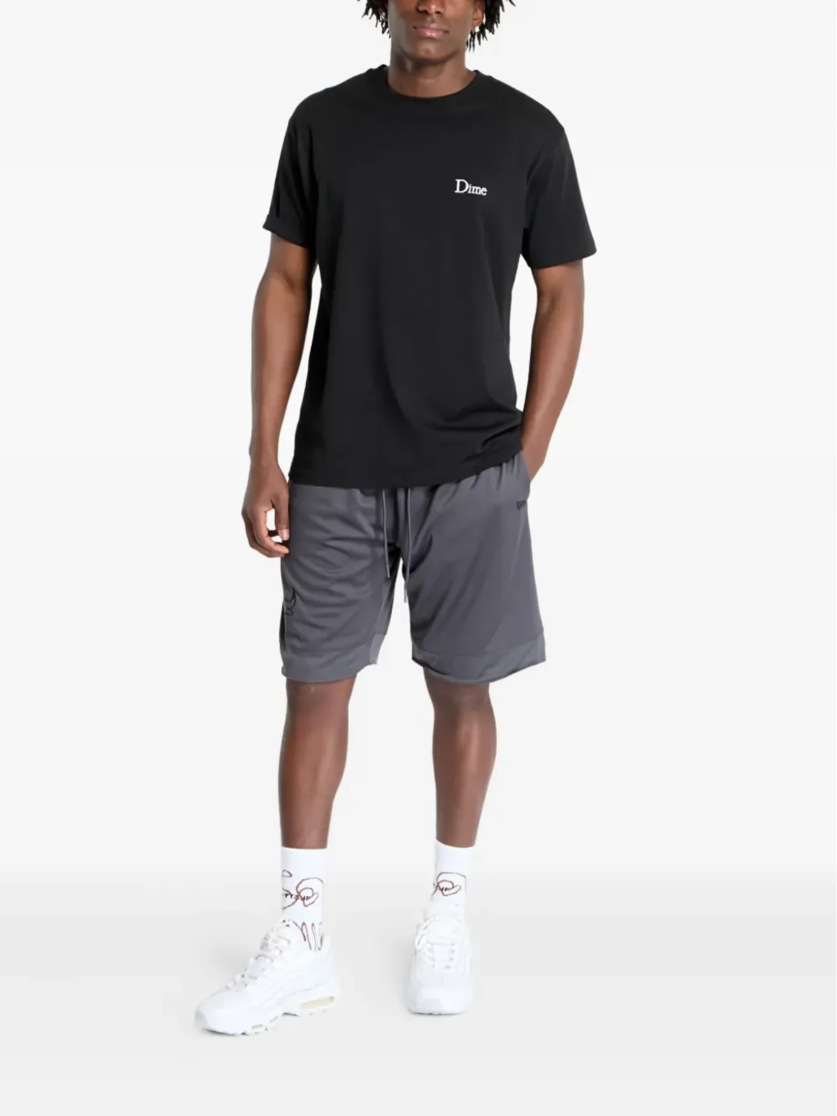 NEW ERA CAP シカゴ・ブルズ NBA トーンメッシュ トラックショーツ グレー - 画像2
