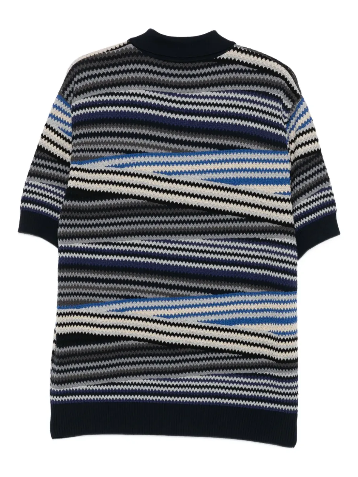 Missoni ストライプ柄ジグザグポロシャツ - ブラック - 画像2
